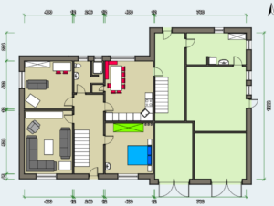 Plattegrond van de begane grond van de vakantiewoning - Vakantiehuis-Liesen - Winterberg Sauerland